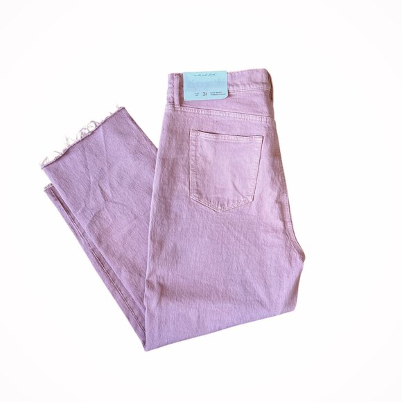 LOFT Denim - NEW Loft high waist straight crop jeans pale pink